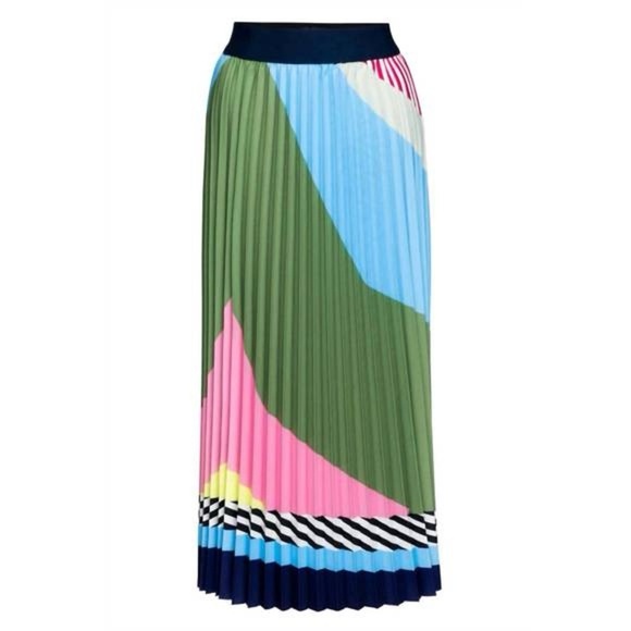 Le Superbe interrupted pattern pleated skirt in interrupted pattern - Picture 2 of 10